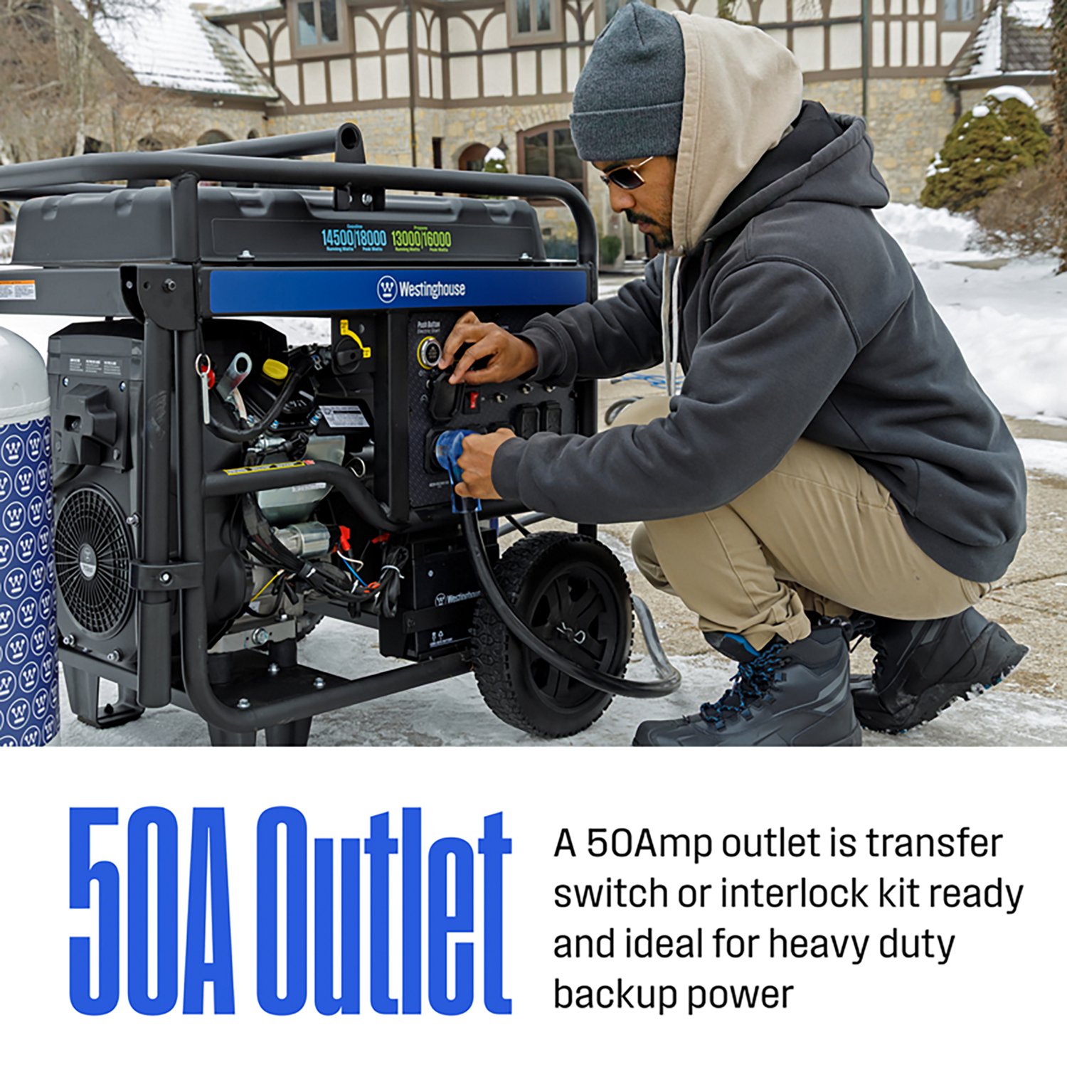 Westinghouse 18000/14500W Dual Fuel Portable Generator with Remote Electric Start - view number 4
