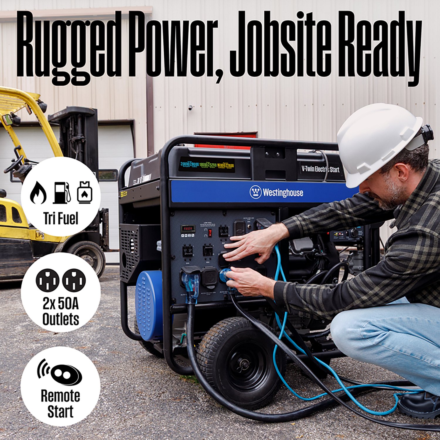 Westinghouse 28000/20000W Tri-Fuel EFI Portable Generator with Remote Electric Start - view number 7