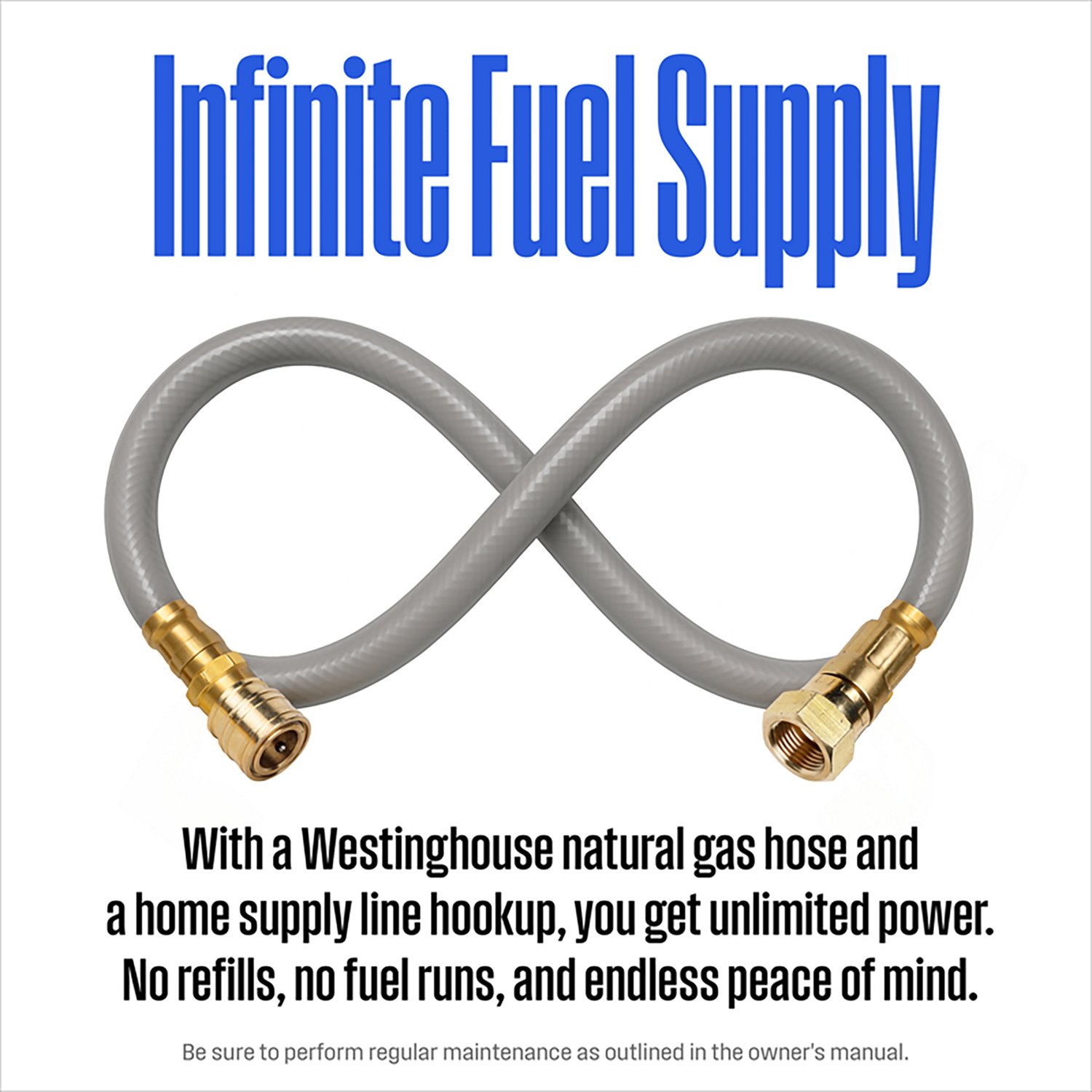 Westinghouse 25 ft 1/2 in Natural Gas Hose with Adapter - view number 5