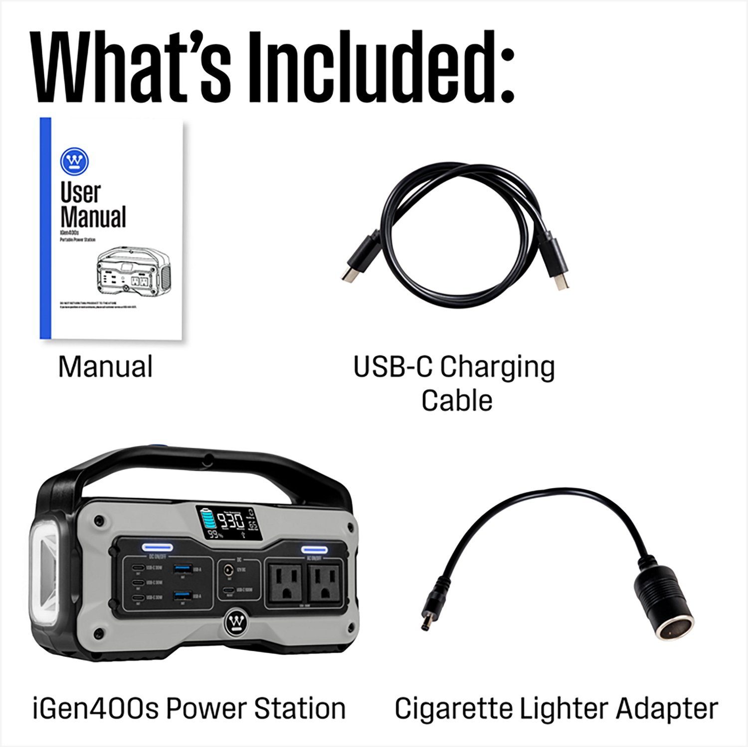 Westinghouse 400W Lithium-ion Portable Power Station with LED Display and Flashlight - view number 8