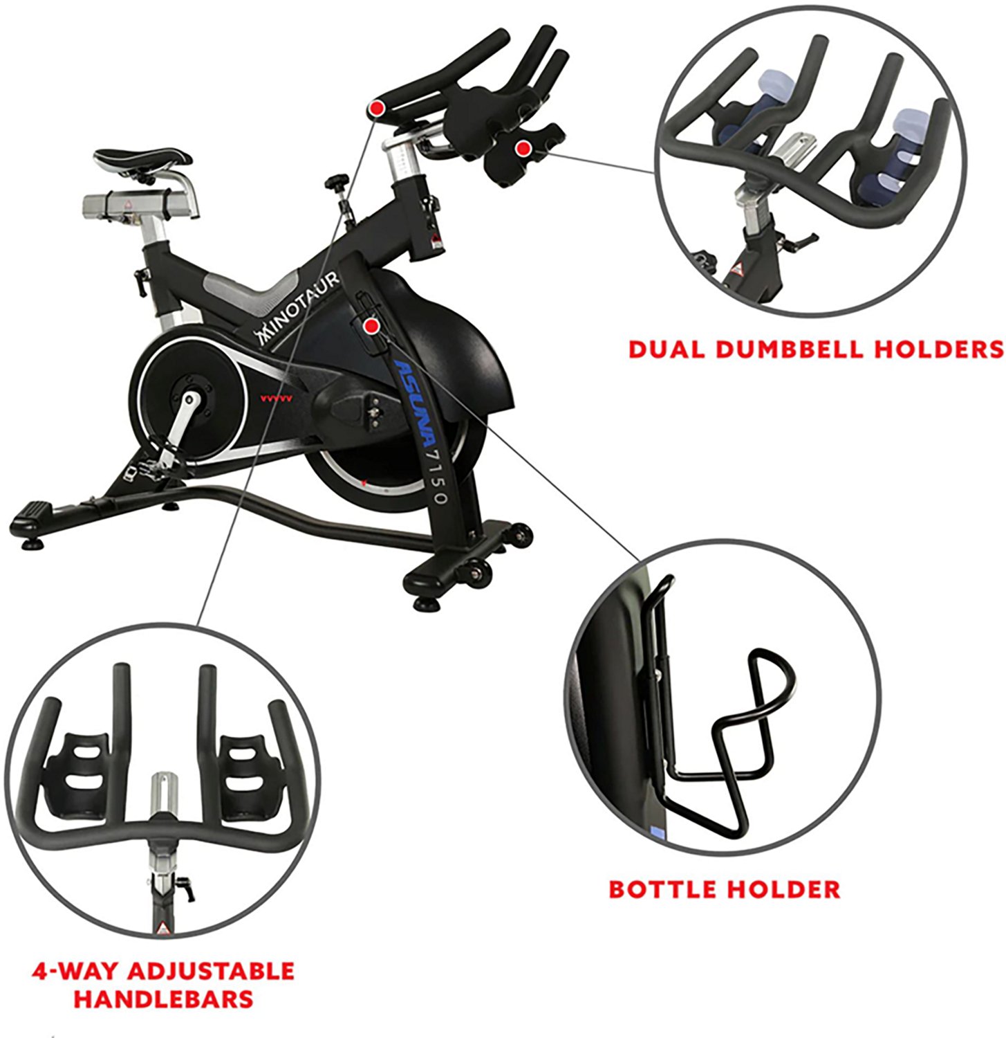 Asuna Minotaur 7150 Magnetic Commercial Indoor Cycling Bike - view number 5
