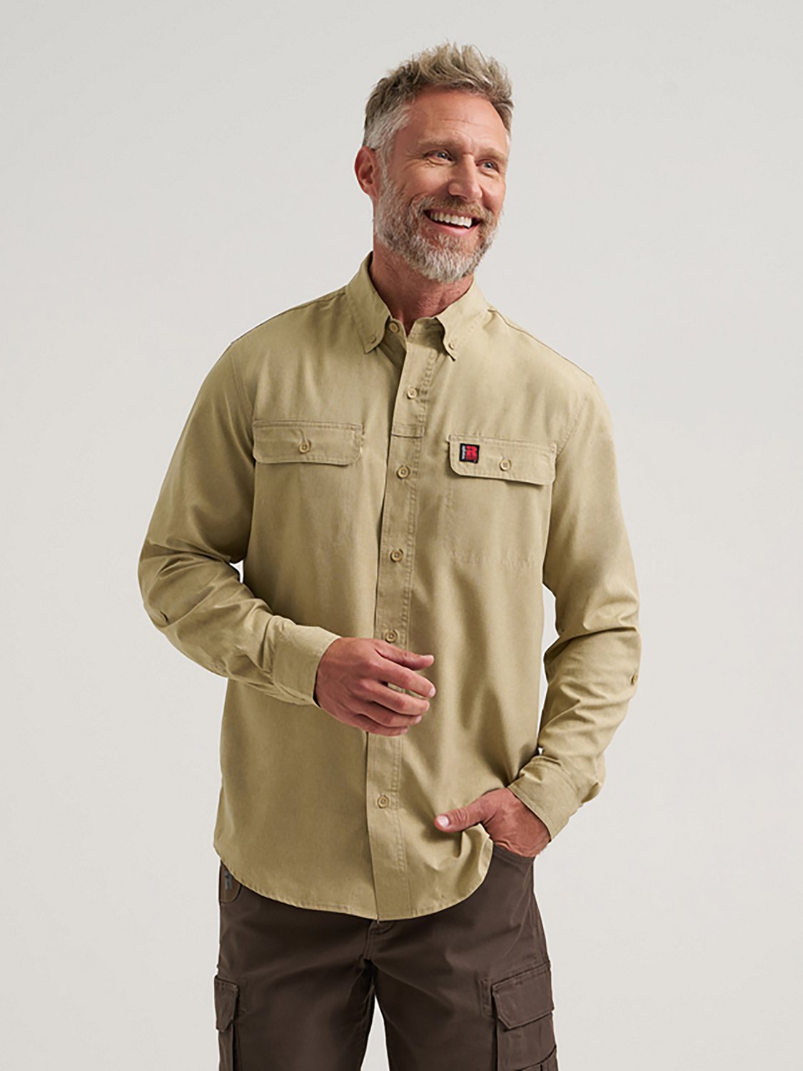 Wrangler Riggs Workwear Men's Vented Long Sleeve Work Shirt