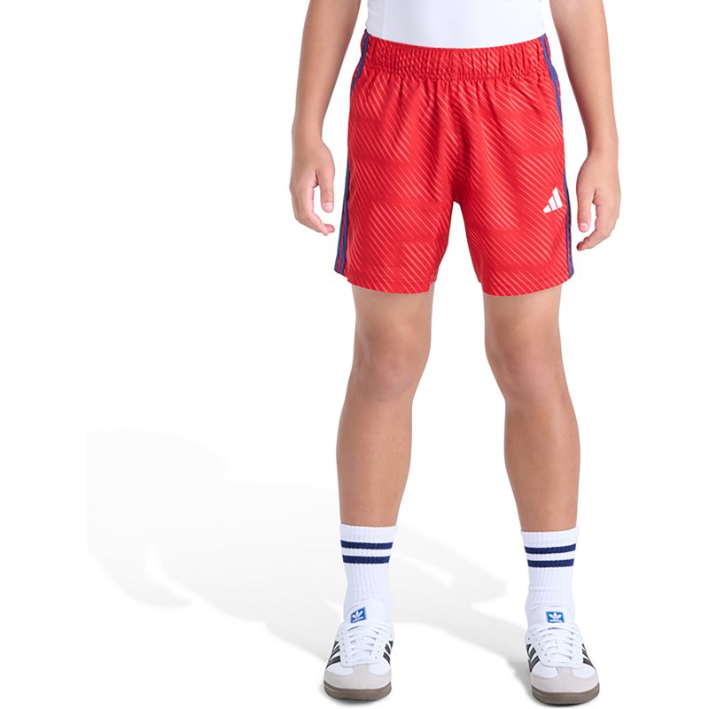 adidas Big Kid Boys Mid Rise Pull-On Short, Small (8), Red