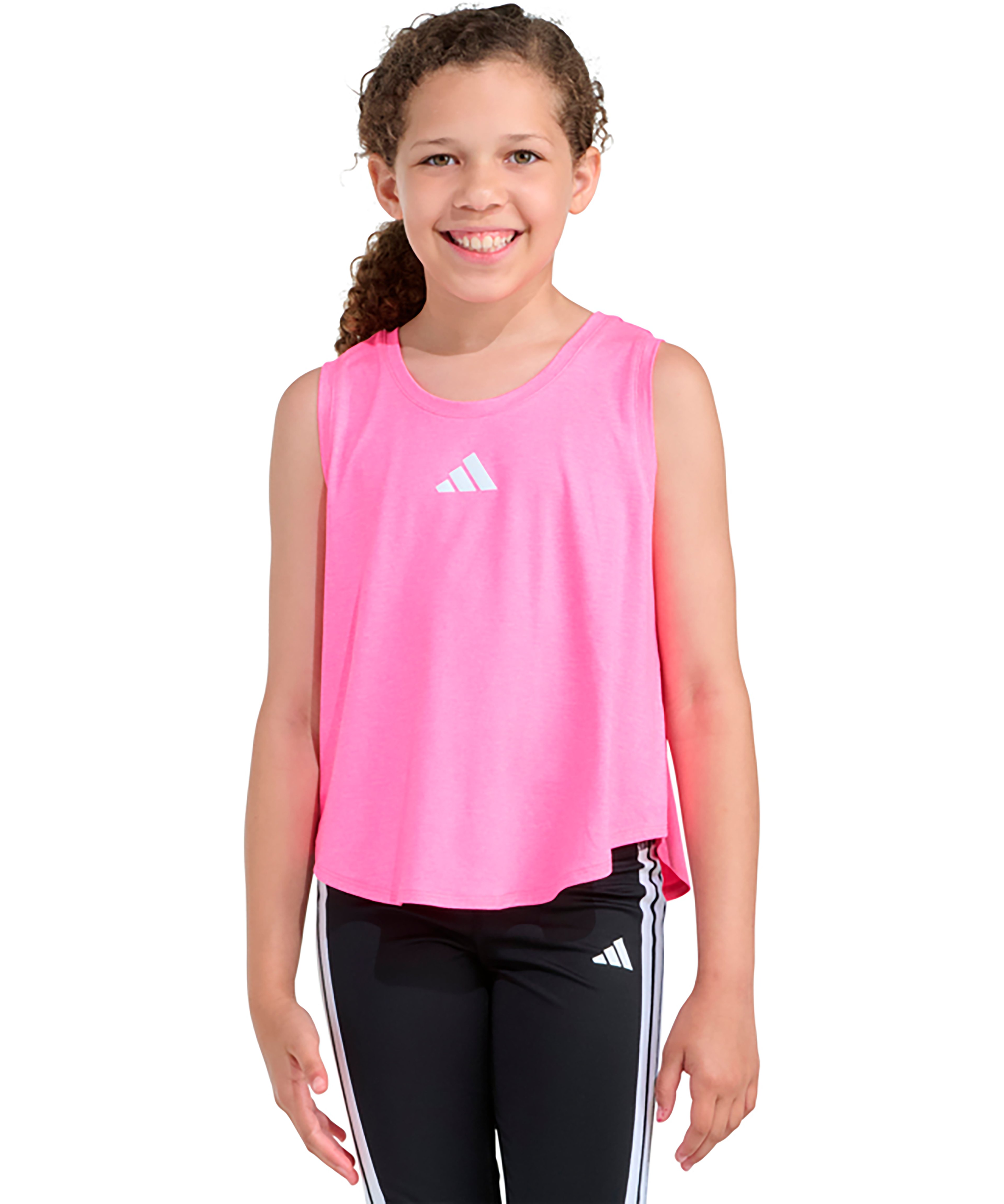 adidas Girls' Mélange Flounce Tank Top