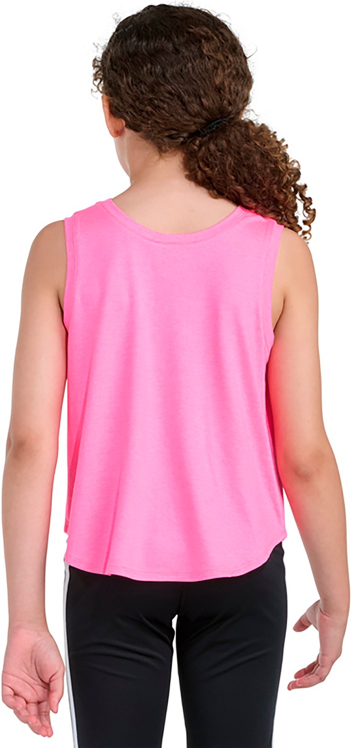 adidas Girls' Mélange Flounce Tank Top - view number 2