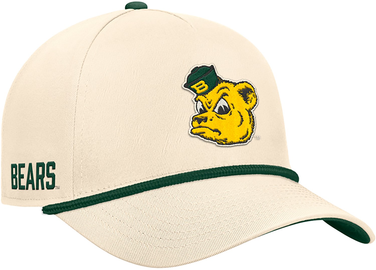 Nike Adults' Baylor University Vault Logo Rise 5 Panel Rope Cap - view number 2
