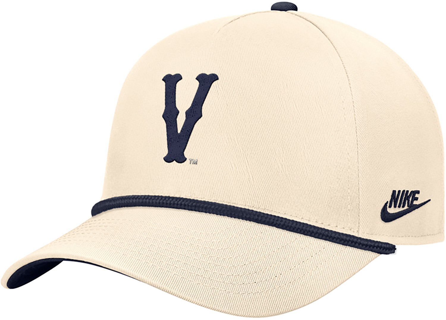 Nike Adults' Baylor University Vault Logo Rise 5 Panel Rope Cap