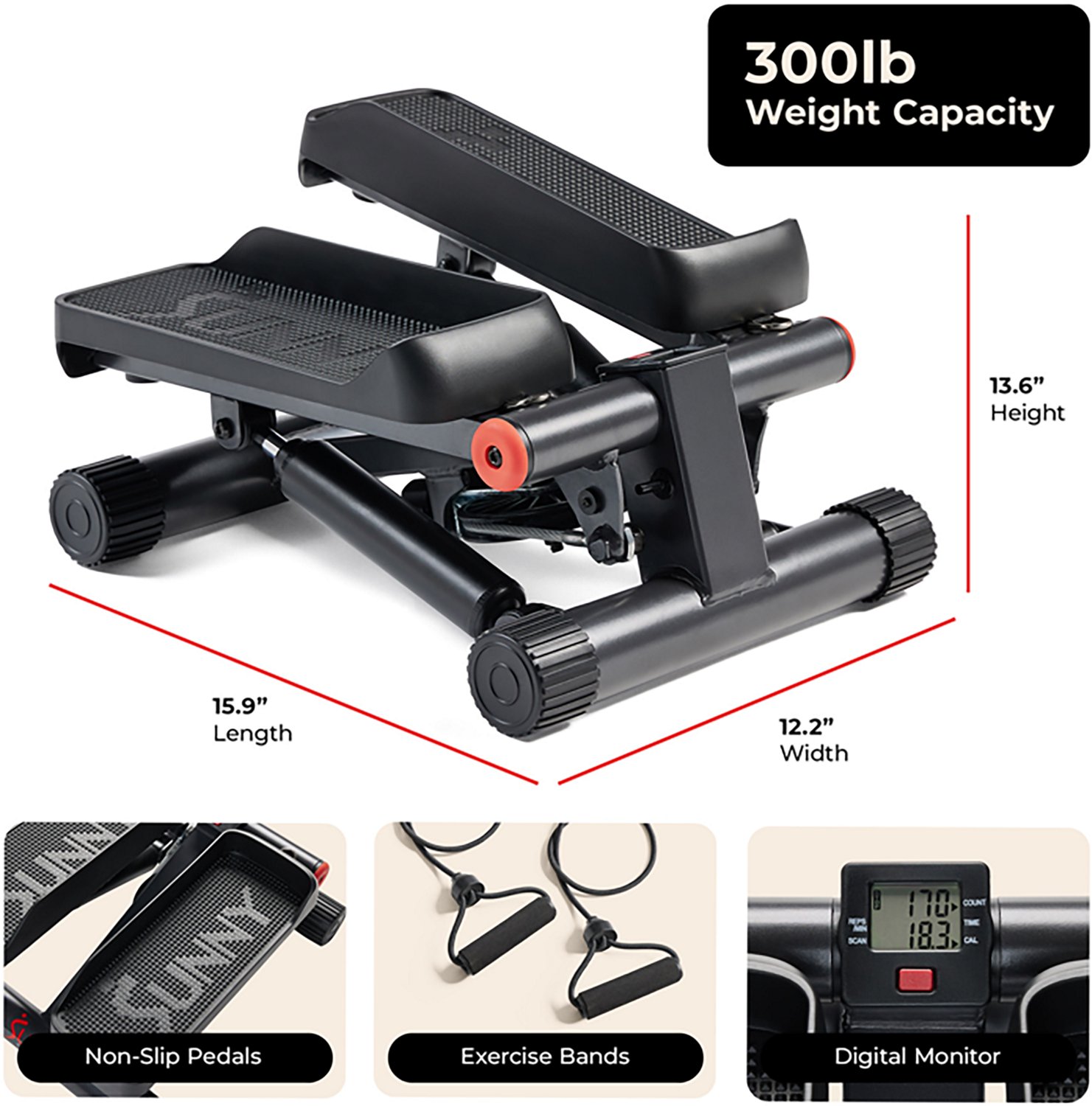 Sunny Health & Fitness Smart Mini Stepper - view number 6