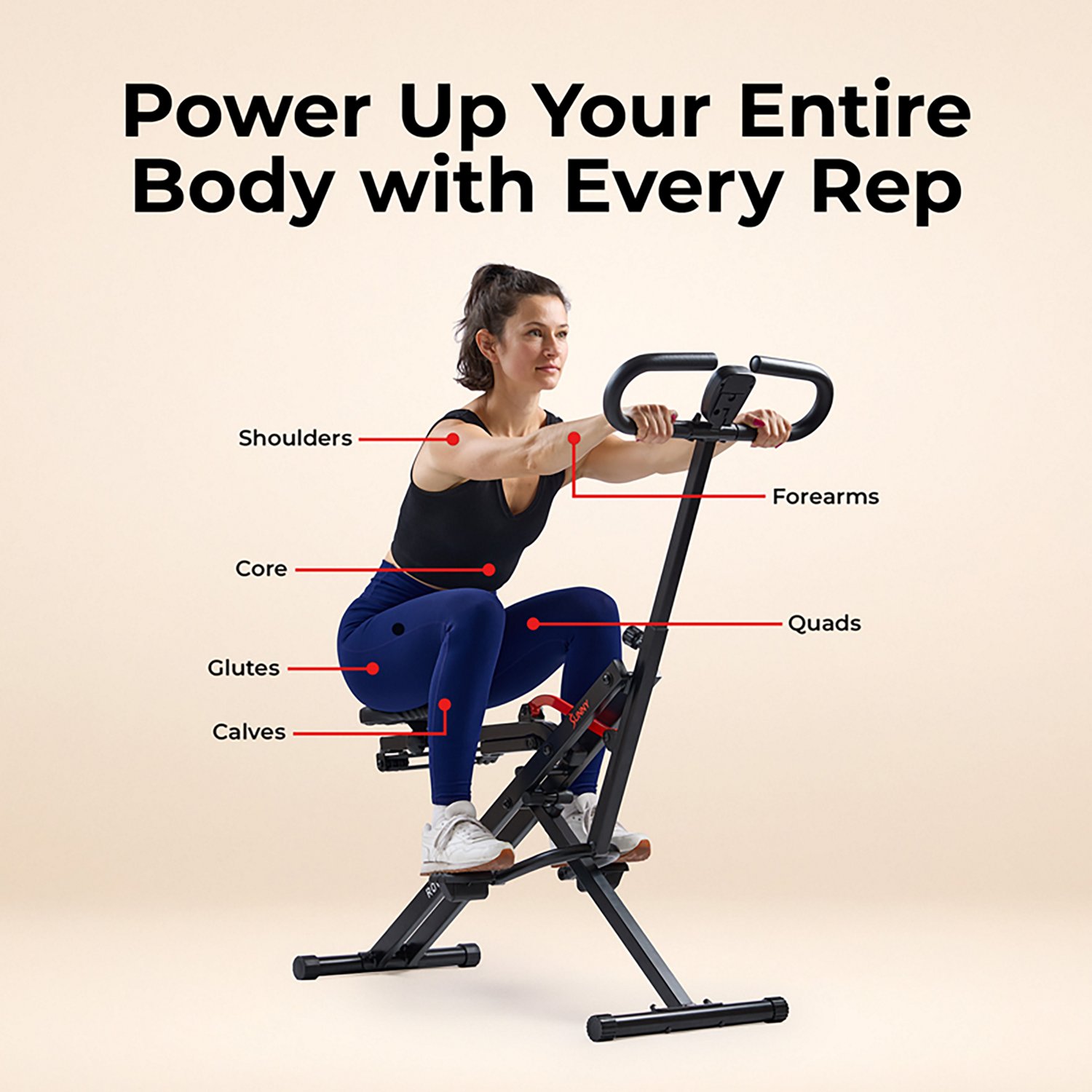 Sunny Health & Fitness Smart Upright Row-N-Ride Exerciser - view number 2