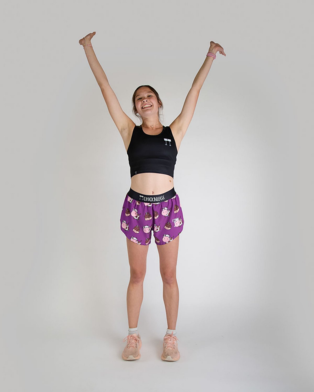 Chicknlegs Women's Choccy Cows Split Shorts 4 in - view number 3