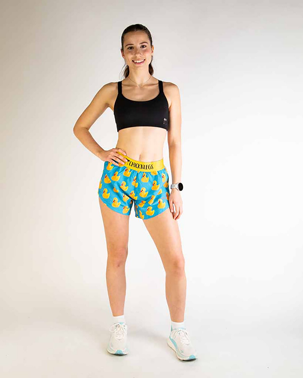 Chicknlegs Women's Rubber Ducky Split Shorts 4 in - view number 3