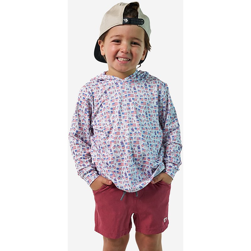 BURLEBO Performance Hoodie for Toddlers - Old Glory