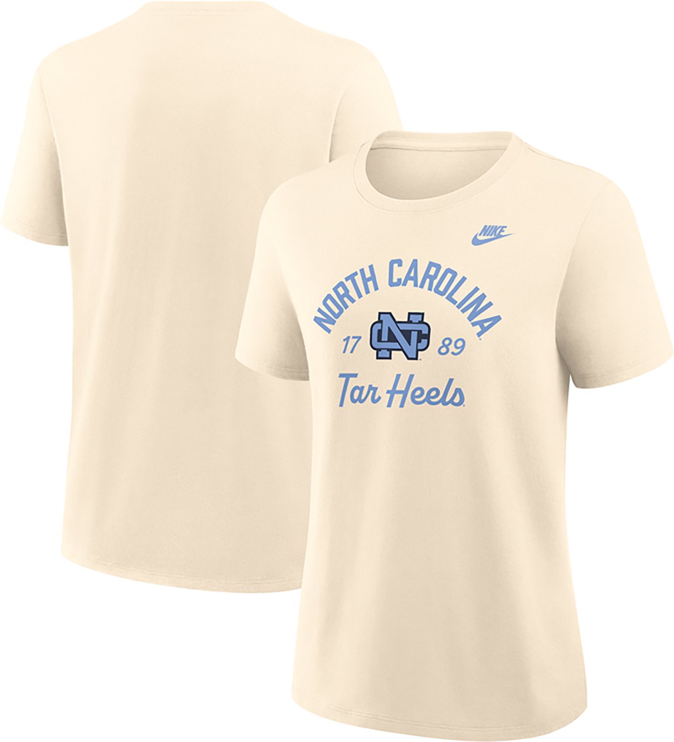 Nike Women's University of North Carolina Team Name Arch Over Vault Logo Legacy Graphic T-shirt - view number 3