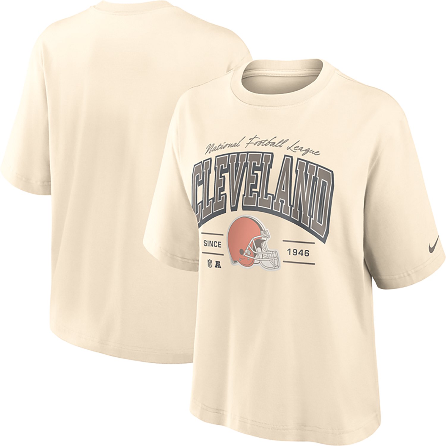 Nike Women's Cleveland Browns Vintage Mod Boxy Graphic T-shirt - view number 3
