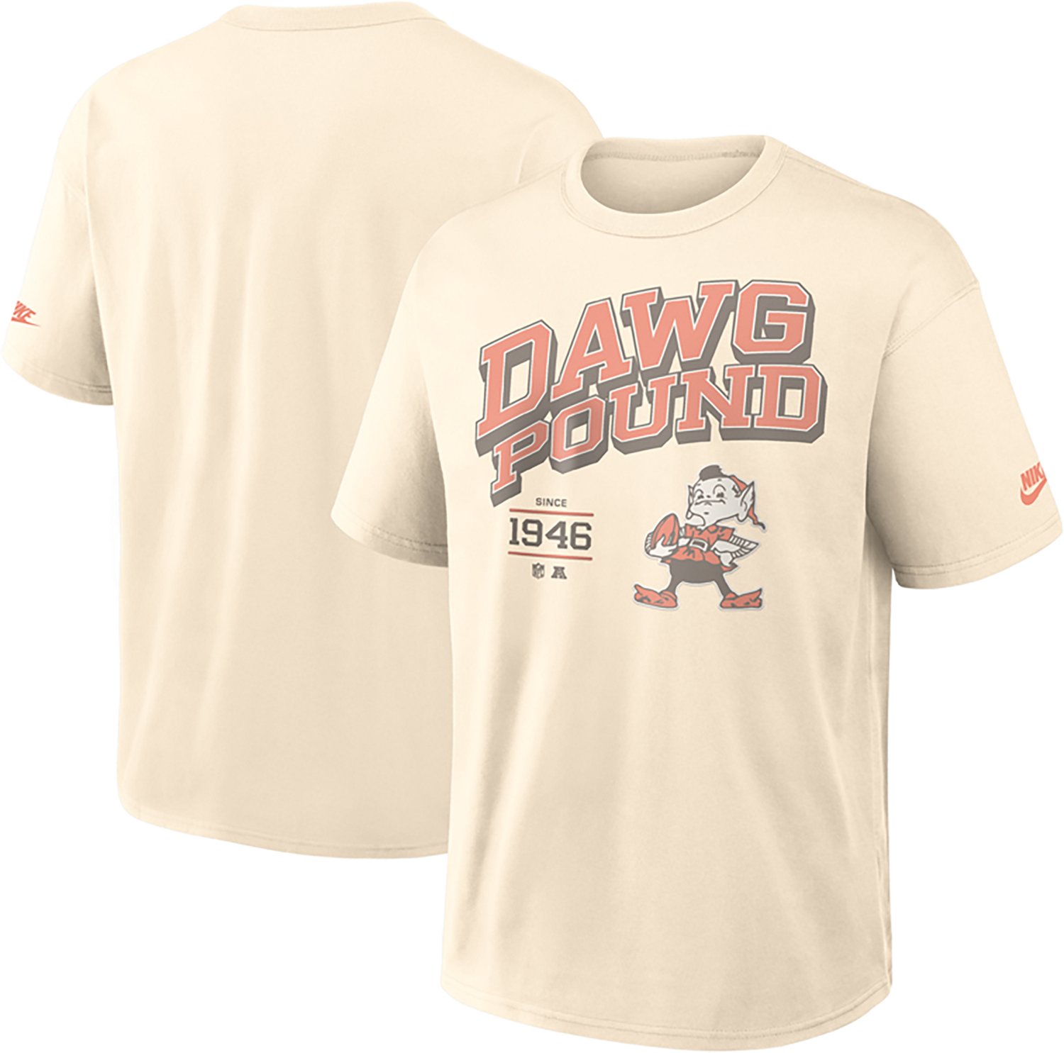 Nike Men's Cleveland Browns Vintage Mod Max 90 Graphic T-shirt - view number 3