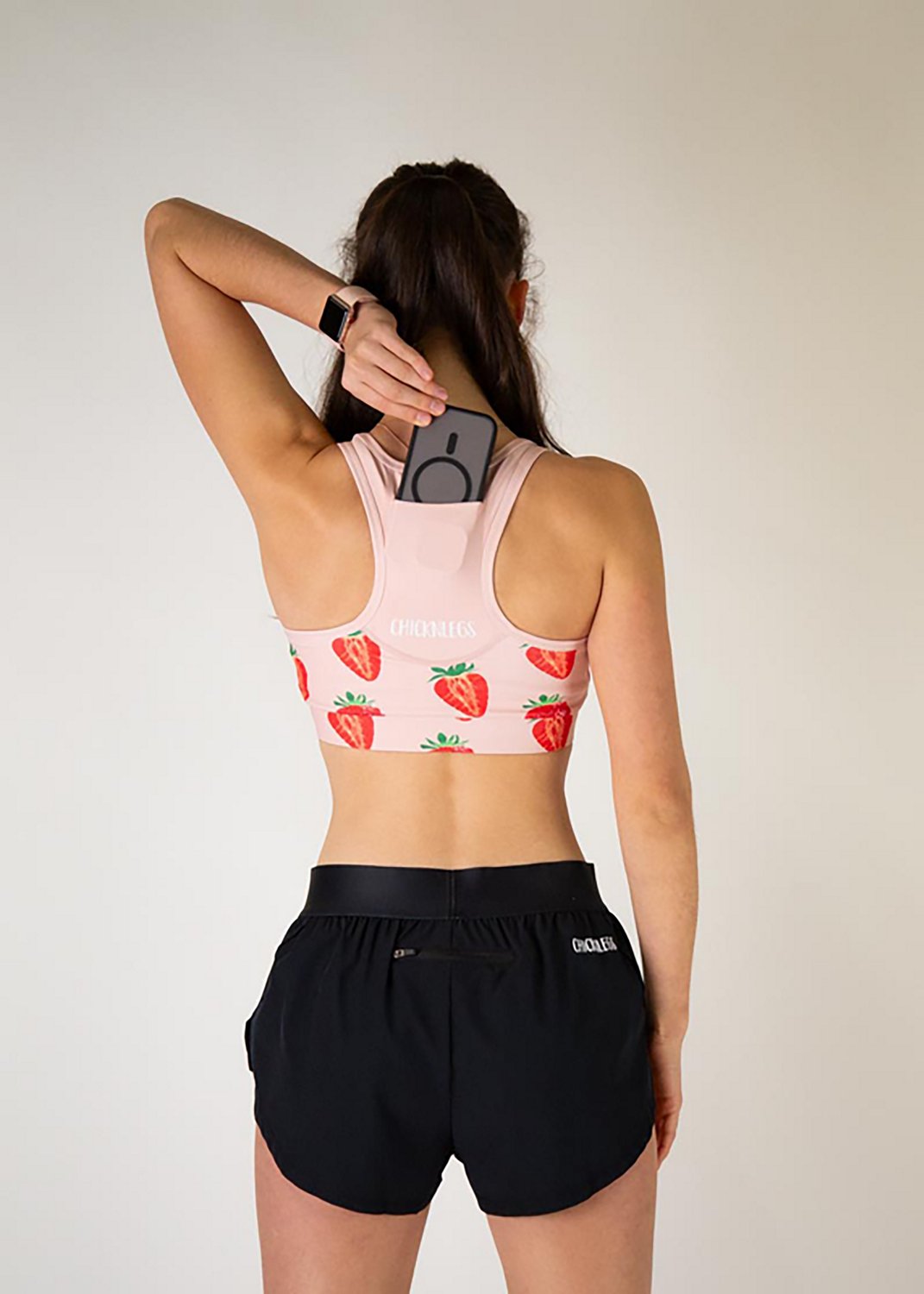 Chicknlegs Women's Strawberry Szn OG Low Support Sports Bra  - view number 3