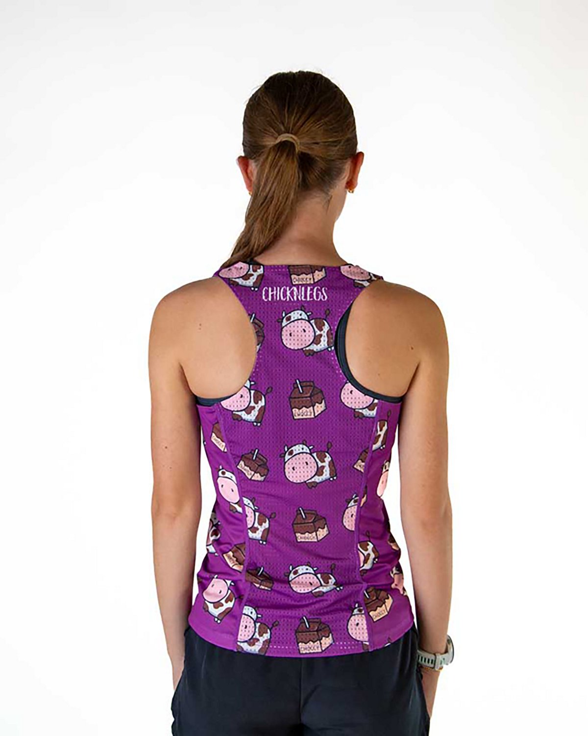 Chicknlegs Women's Choccy Cows Performance Singlet - view number 2