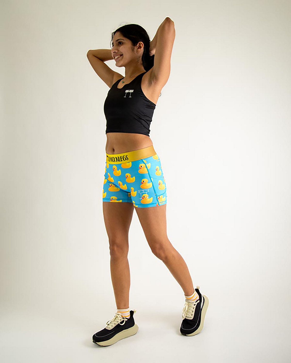 Chicknlegs Women's Rubber Ducky Compression Shorts 3 in - view number 3