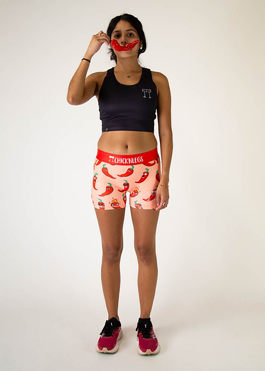 Chicknlegs Women's Chase Pack Chilis Compression Shorts 3 in - view number 3