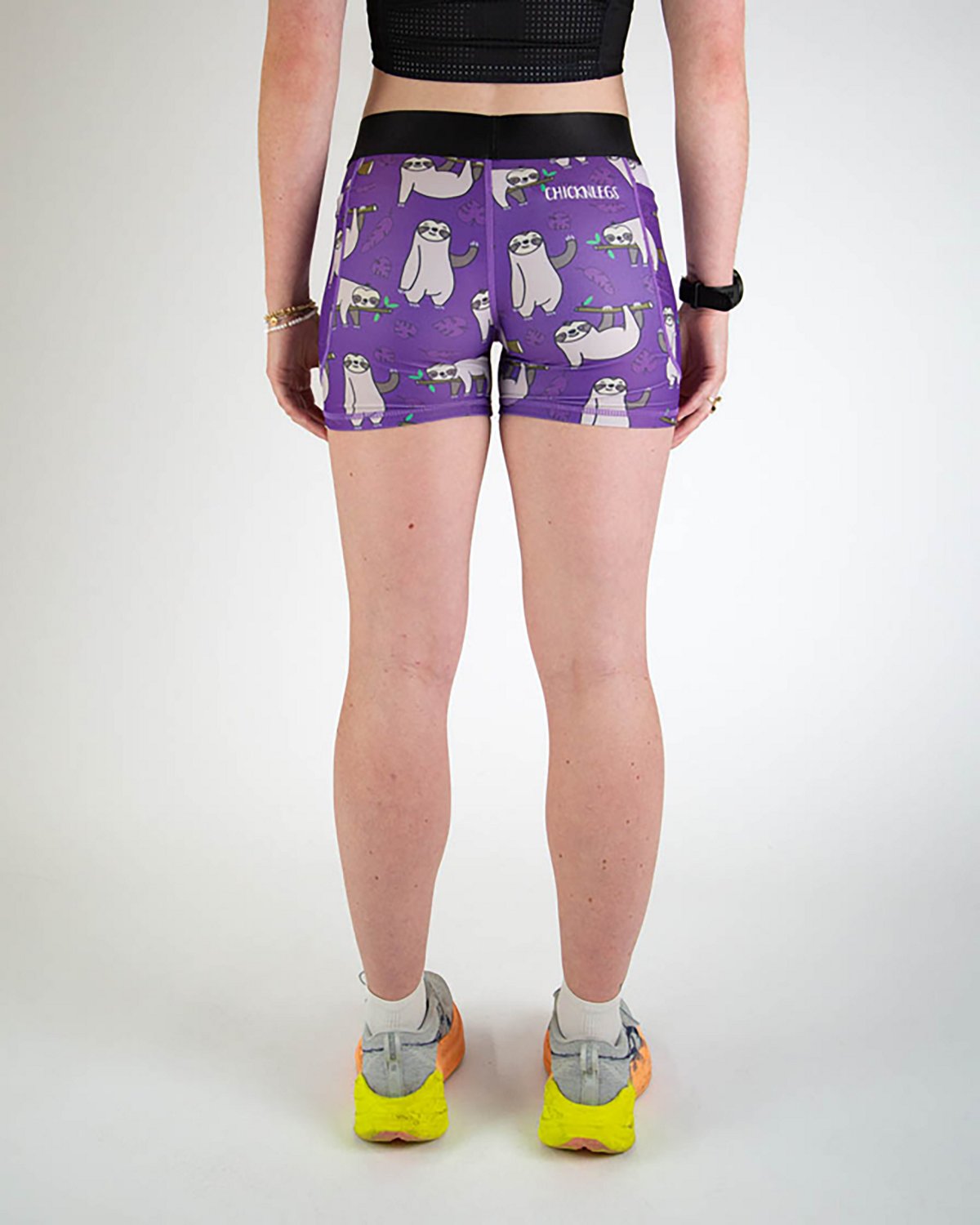 Chicknlegs Women's Sloths Compression Shorts 3 in - view number 2