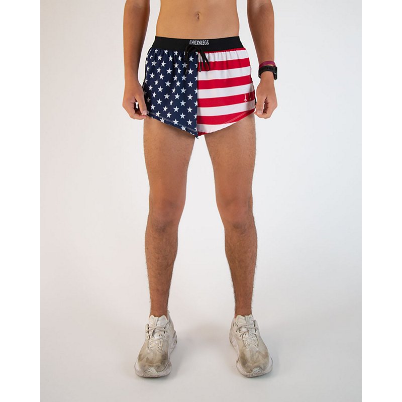 Chicknlegs Men's USA DS Split Shorts 2 in