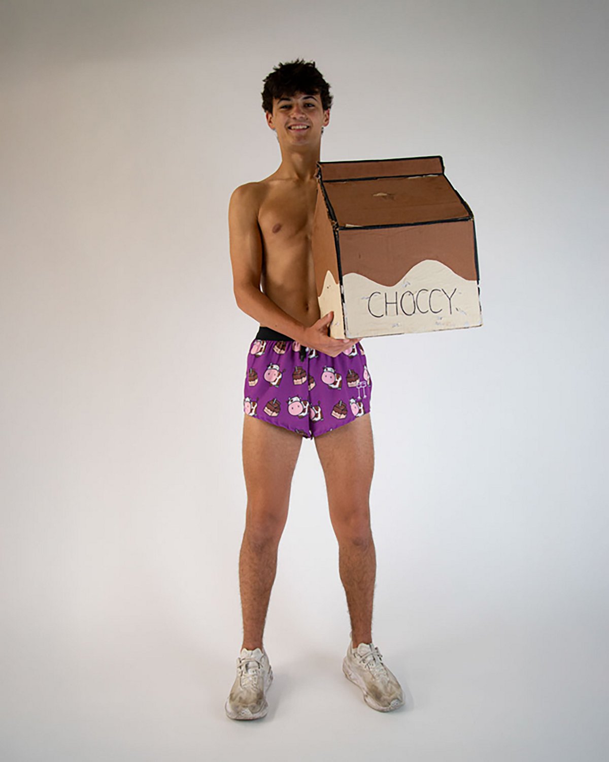 Chicknlegs Men's Choccy Cows DS Split Shorts 2 in - view number 3