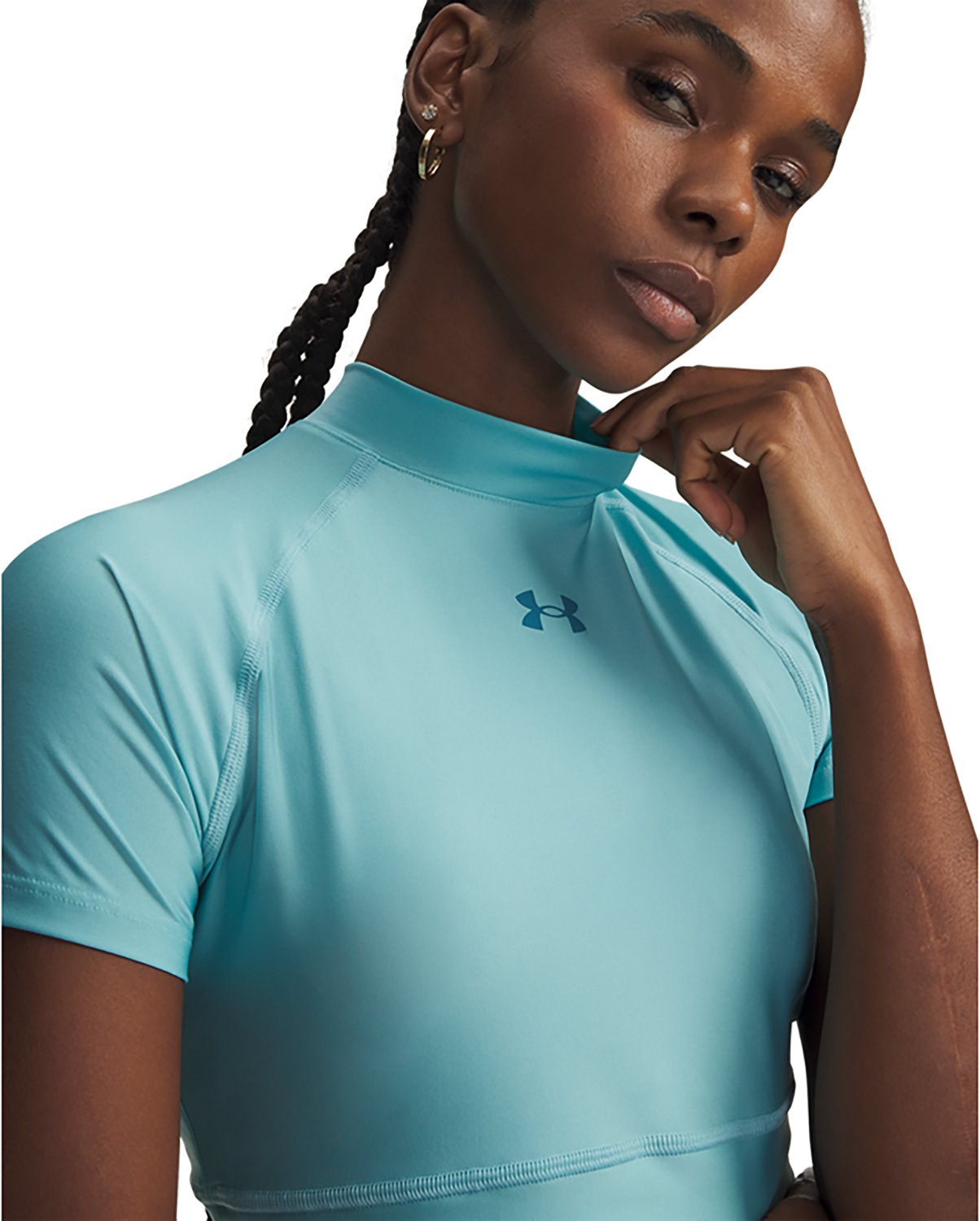 Under Armour Women's HeatGear Crop Mock T-shirt - view number 3
