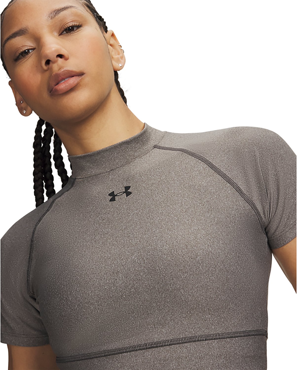 Under Armour Women's HeatGear Crop Mock T-shirt - view number 3