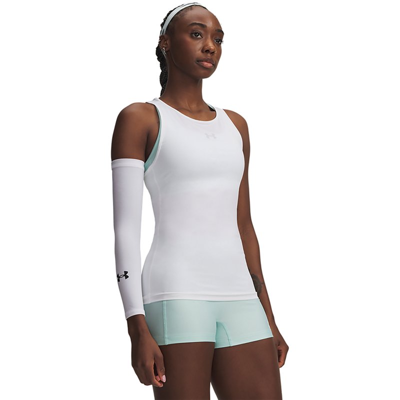 Under Armour HeatGear Compression Tank - White/Halo Gray