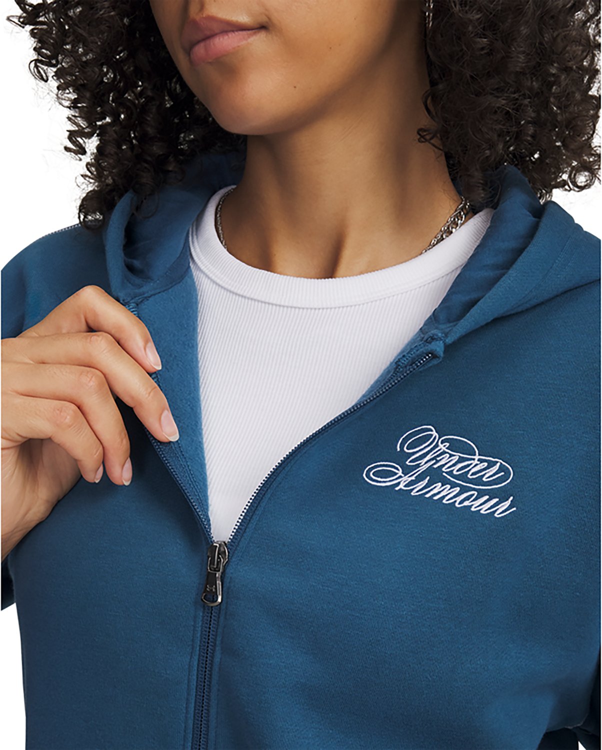 Under Armour Women's Rival Script Crop Fleece Full Zip Jacket - view number 3