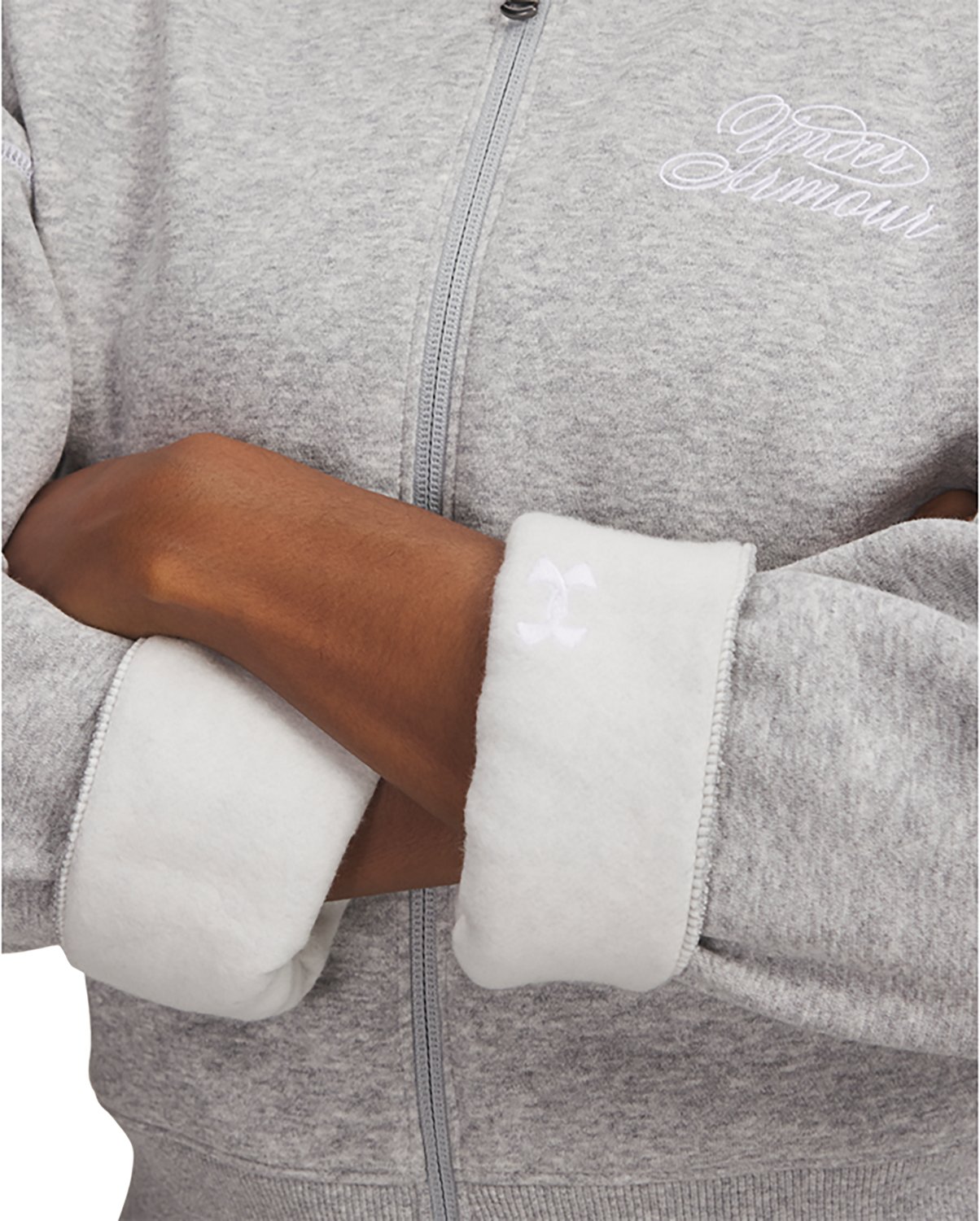 Under Armour Women's Rival Script Crop Fleece Full Zip Jacket - view number 3