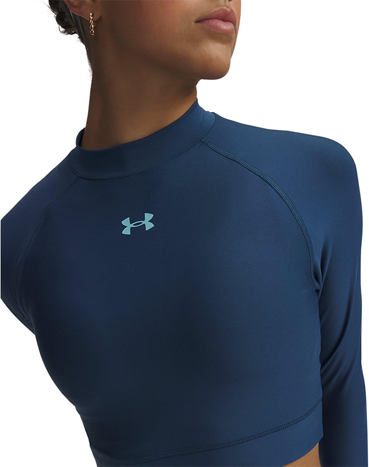 Under Armour Women's HeatGear Crop Mock Long Sleeve Top - view number 3