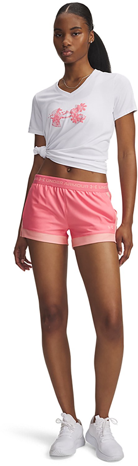 Under Armour Women's Tech Play Up Colorblock Shorts 3 in. - view number 3