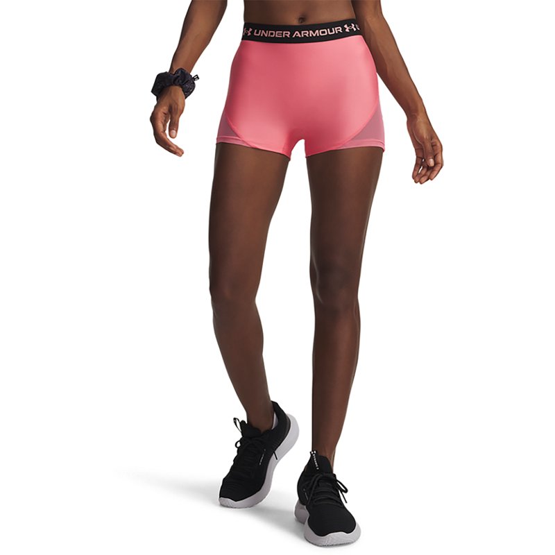 Under Armour Women's HeatGear Mesh Shorty Shorts, XL, Bittersweet Pink/Posh Pink