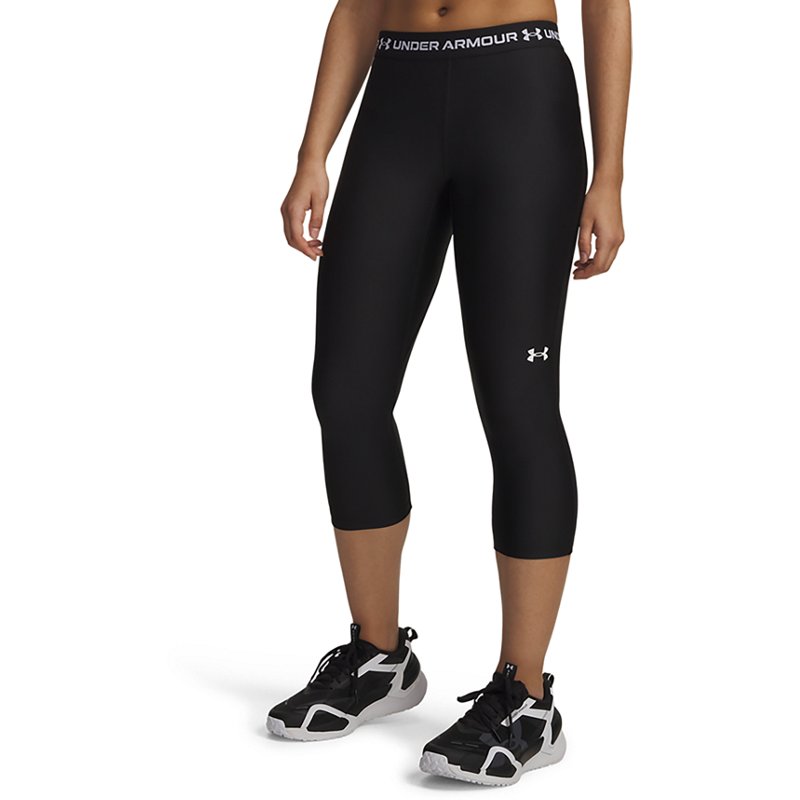 Under Armour HeatGear Three-Quarter Leggings - Ultimate Black/White