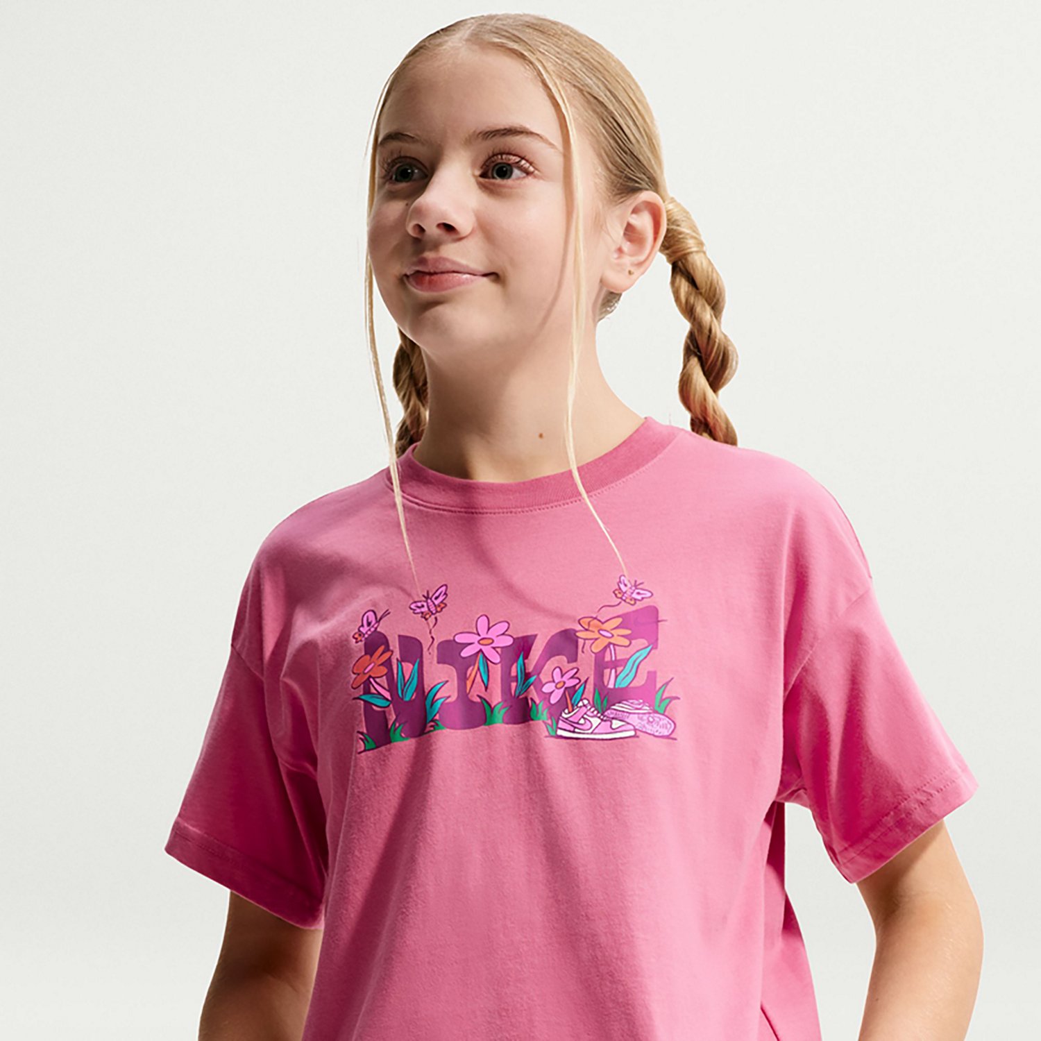 Nike Girls' Nike Sportswear OC Boxy Camp T-shirt - view number 3