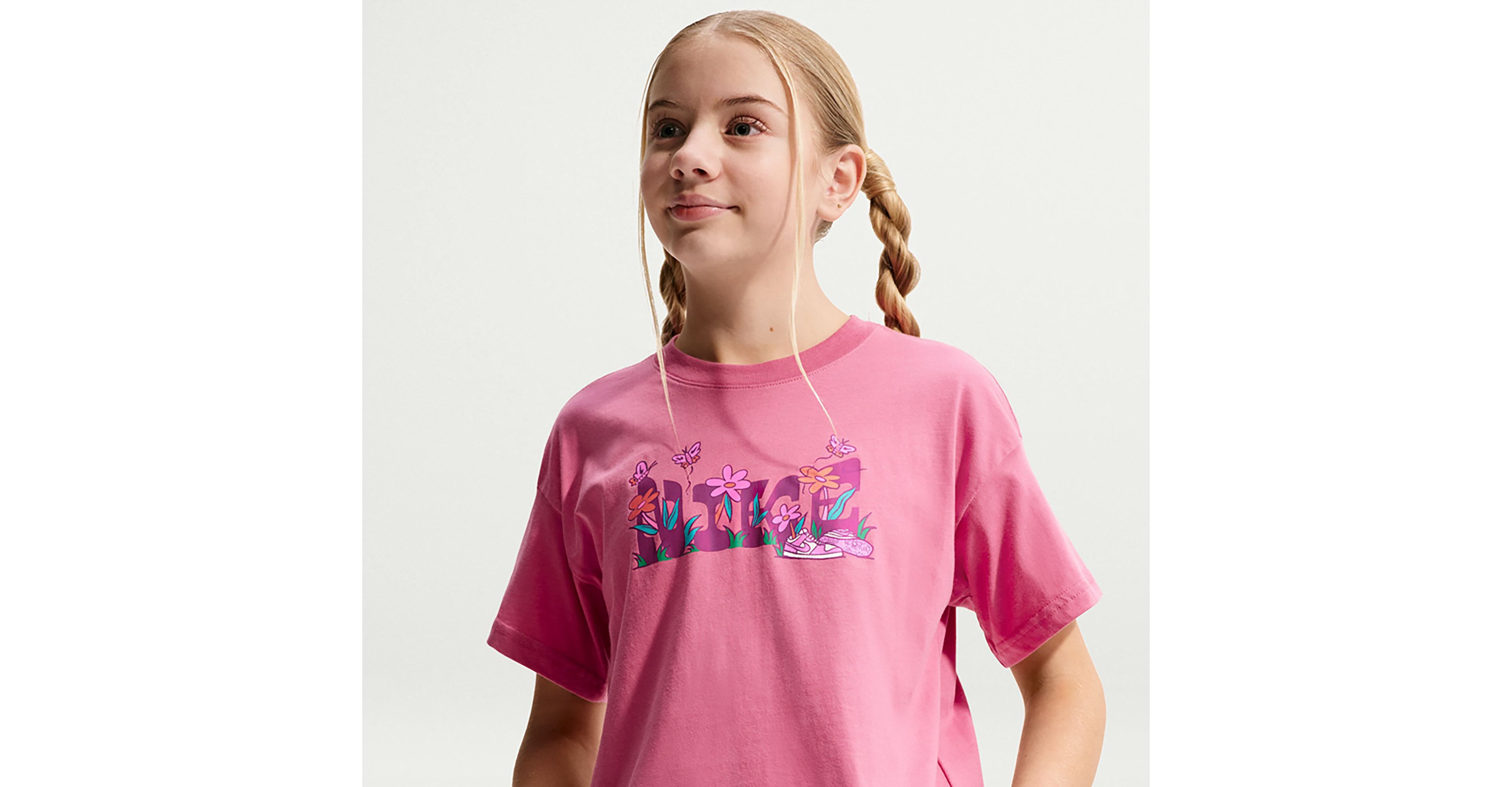 Nike Girls' Sportswear OC Boxy Camp T-shirt