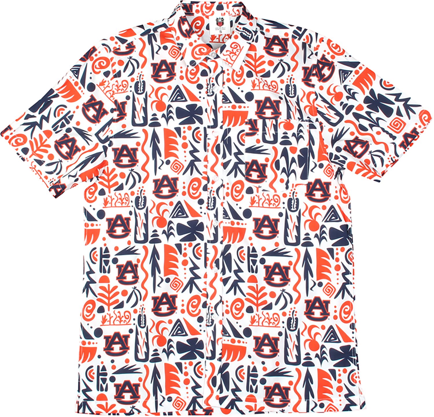 Wes & Willy Men's Auburn University Tribal Button Down Shirt
