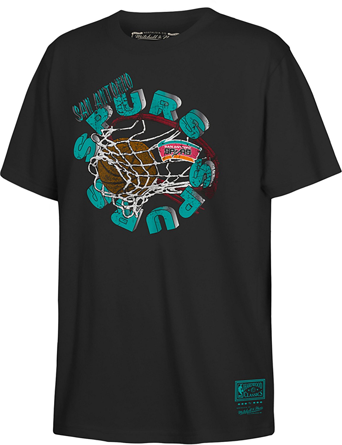 Mitchell & Ness Boys' San Antonio Spurs The Net Graphic T-shirt