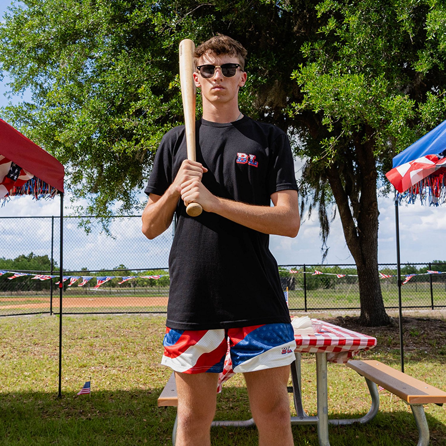 Baseball Lifestyle 101 Men's Patriot Pitch Shorts 5 in.