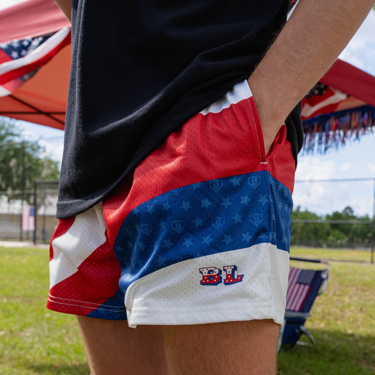 Baseball Lifestyle 101 Men's Patriot Pitch Shorts 5 in.