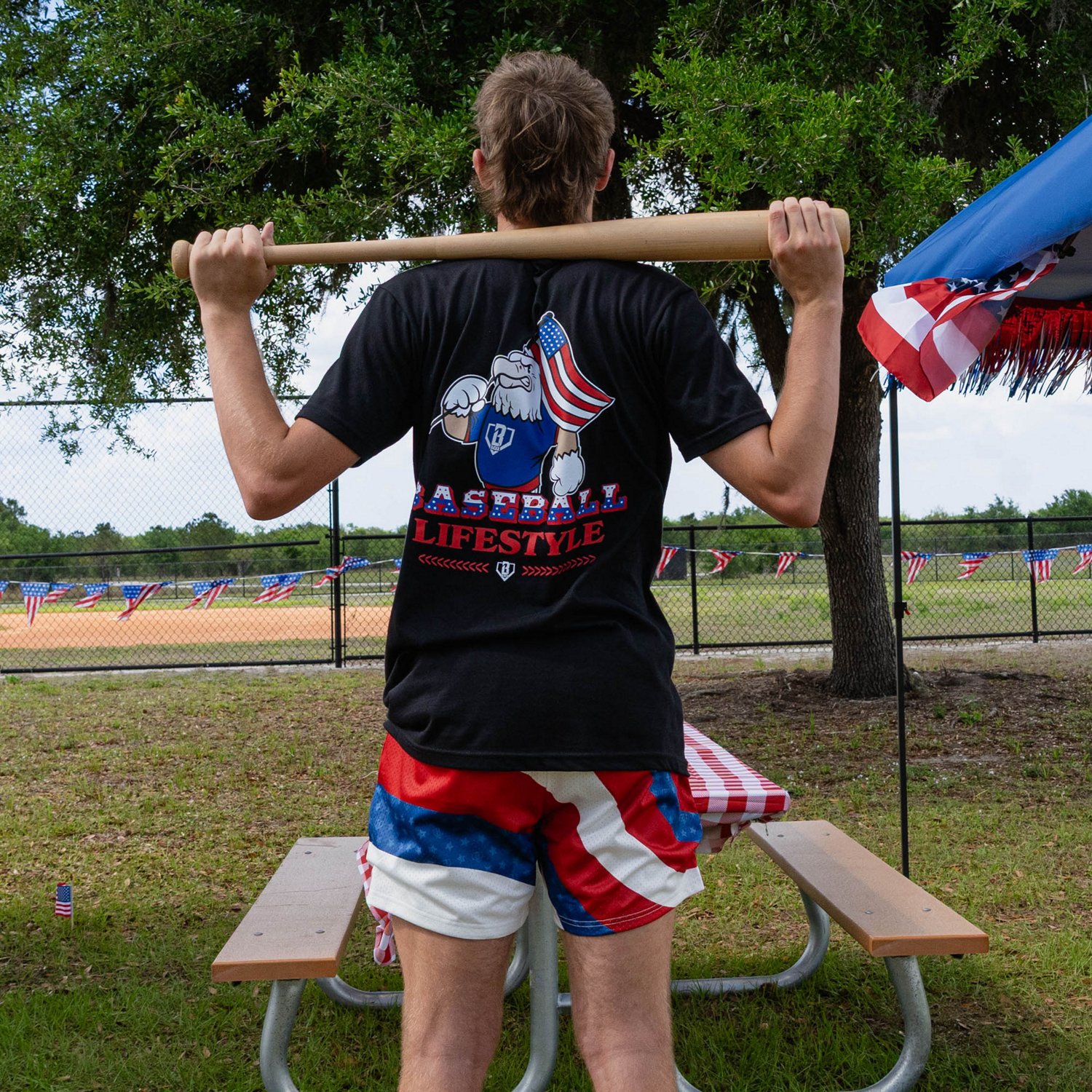 Baseball Lifestyle 101 Men's Patriot Pitch Shorts 5 in.