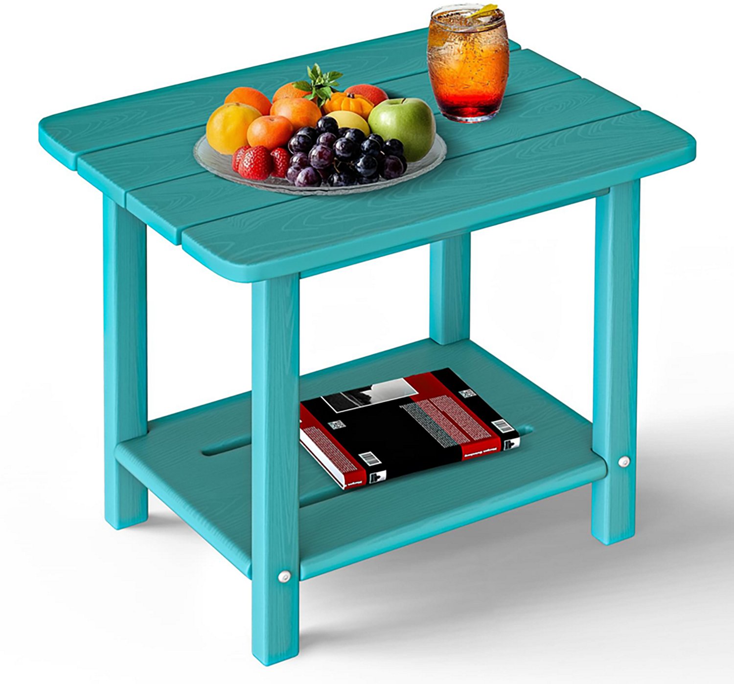 Upland HDPE Outdoor Square End Weatherproof Table 18.4"