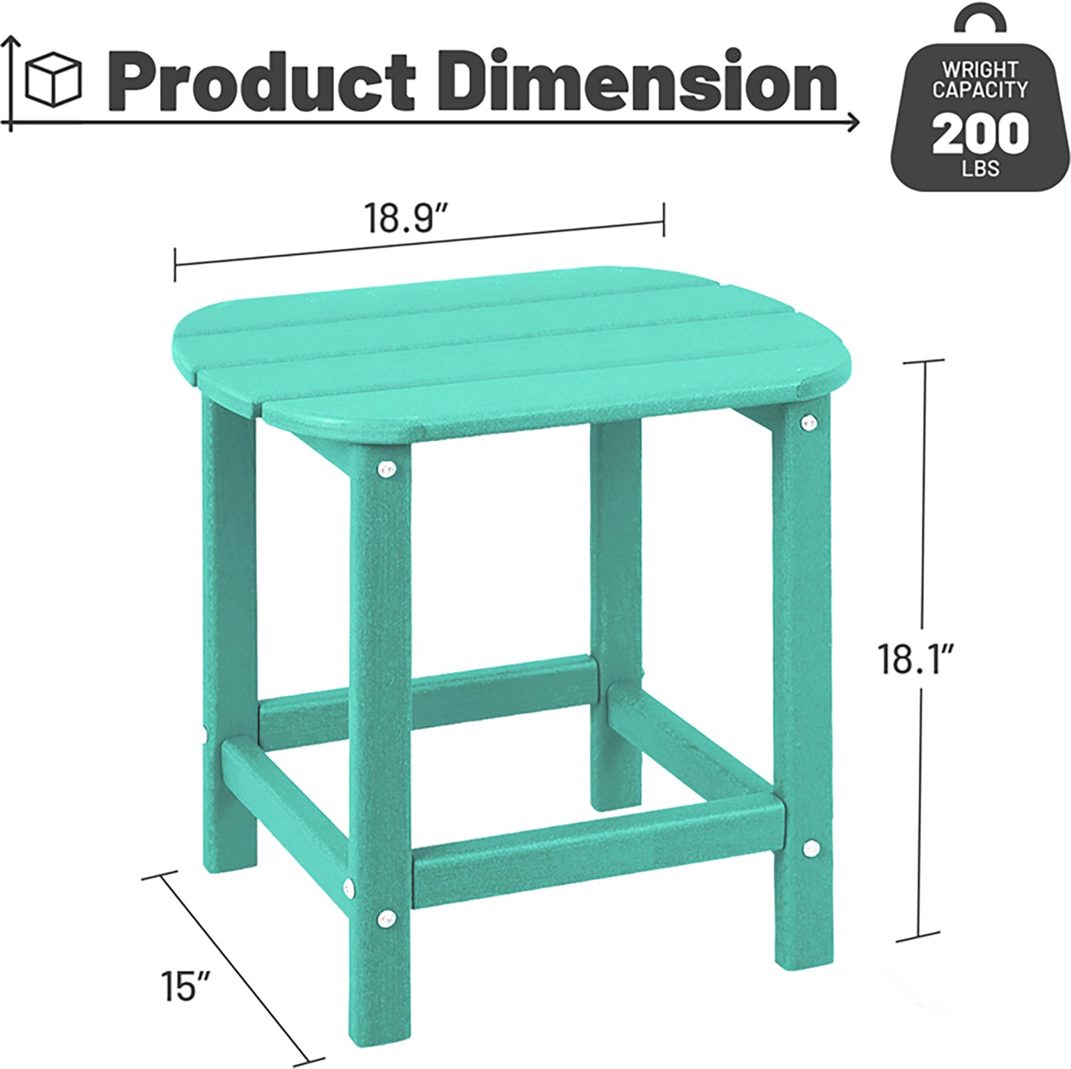 Upland 3-Piece HDPE Folding Adirondack Chairs with Side Table
