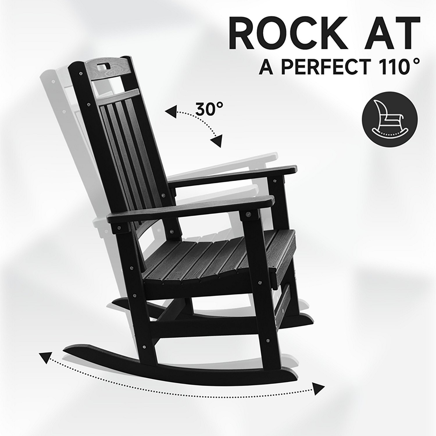 Upland HDPE All-Weather Outdoor Rocking Chair - 2 pack - view number 2