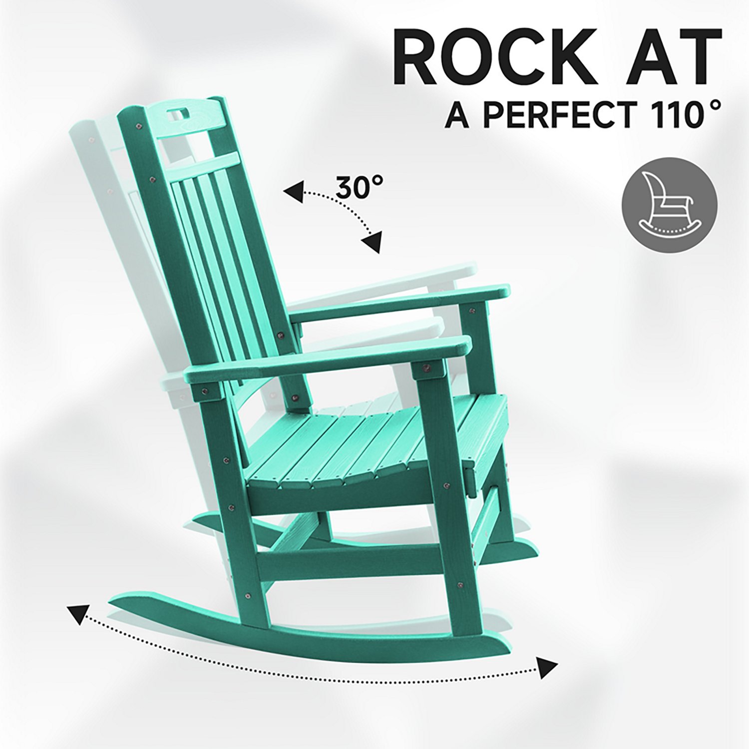 Upland HDPE All-Weather Outdoor Rocking Chair - 2 pack - view number 3