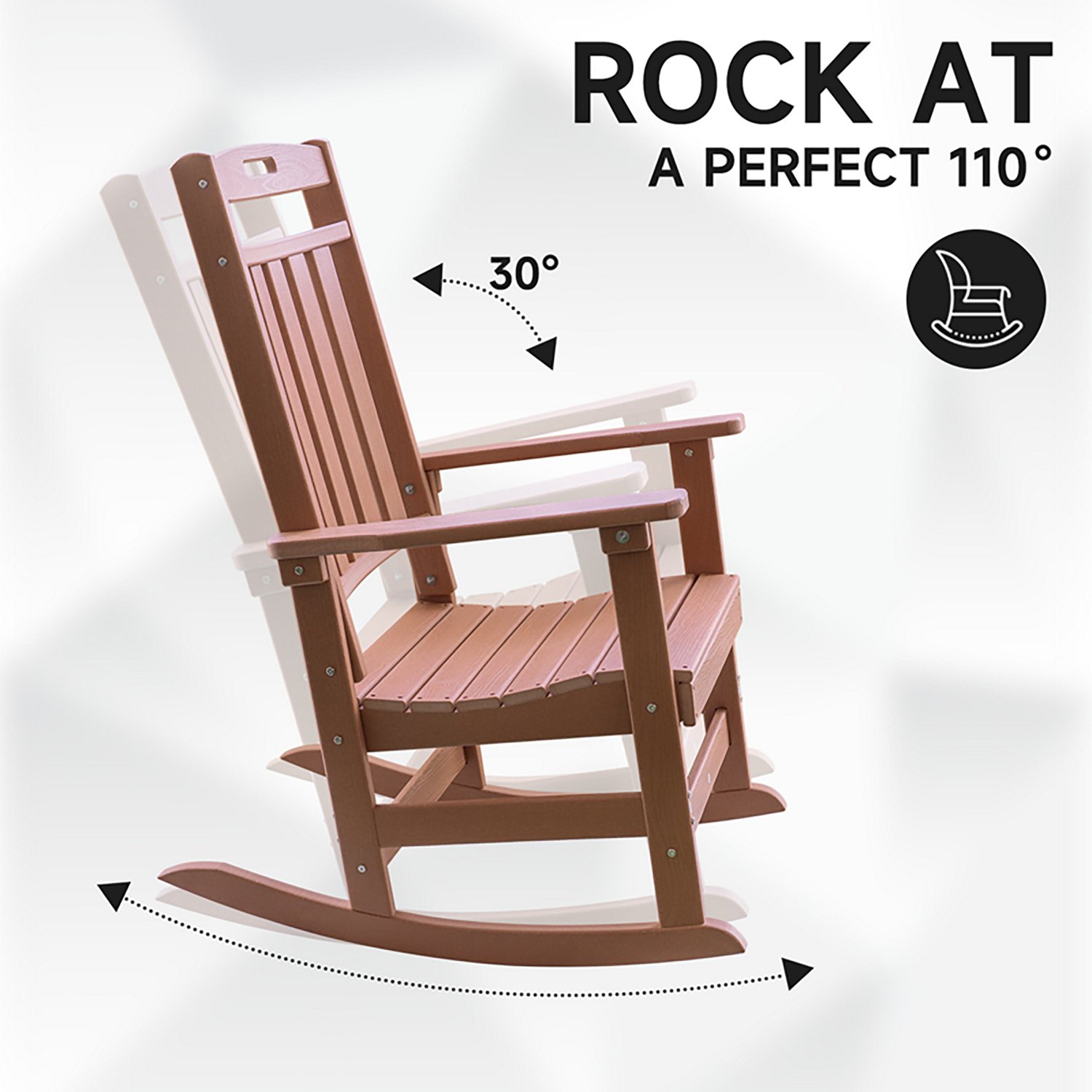 Upland HDPE All-Weather Outdoor Rocking Chair - 2 pack - view number 3