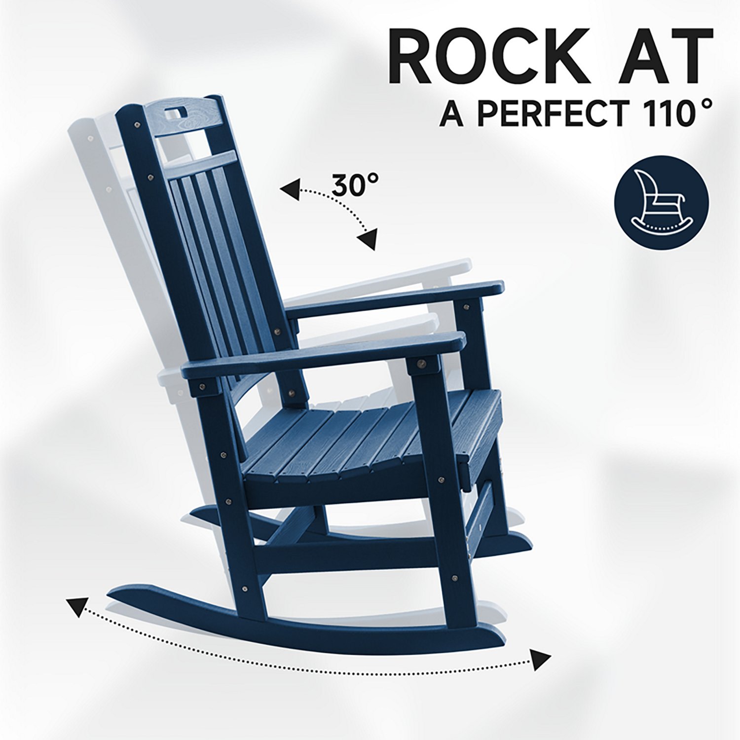 Upland HDPE All-Weather Outdoor Rocking Chair - 2 pack - view number 2