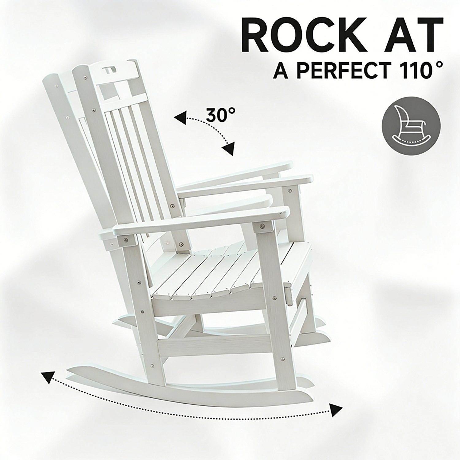 Upland HDPE All-Weather Outdoor Rocking Chair - 2 pack - view number 3