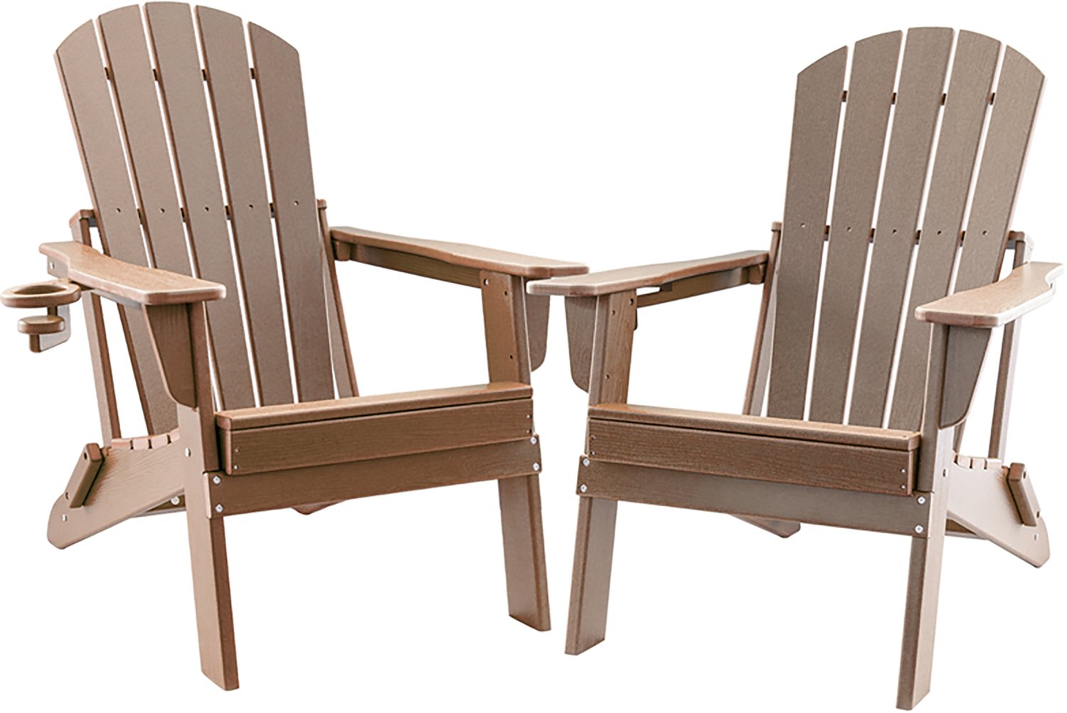 Upland HDPE Folding Adirondack Chair with Cup Holder- 2 pack - view number 2